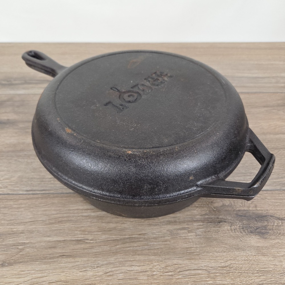 Lodge 8 CF Cast Iron Skillet Chicken Fryer w/ Lid 10 1/4" 4.5" Tall Made In USA
